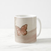 Mug Papillon orange crème brun tourbillon (Devant droit)
