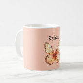 Mug Papillon Orange Croire (Devant gauche)