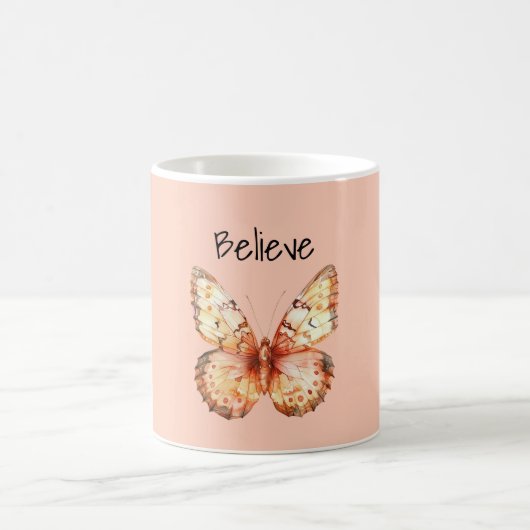 Mug Papillon Orange Croire (Centre)