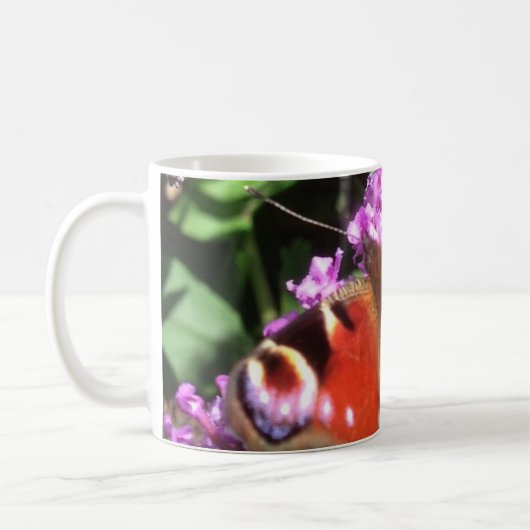 Mug Papillon paon et bouddleie (Gauche)