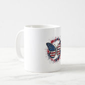 Mug Papillon Patriotique Gravure Vintage Vector Design (Devant gauche)