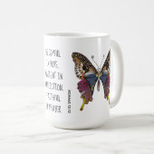Mug Papillon peint avec vers romains 12:12 (Devant droit)