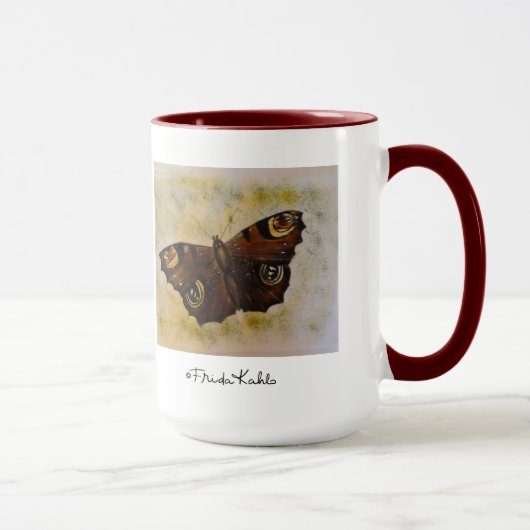 Mug Papillon peint Frida Kahlo (Droite)