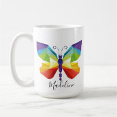 Mug Papillon peint, monogrammé (Gauche)