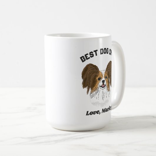 Mug Papillon personnalisé Chien Chien Chien Chien Chie (Devant droit)