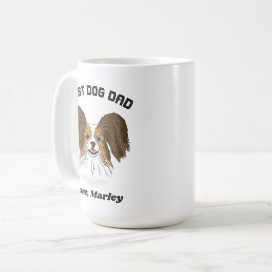 Mug Papillon personnalisé Chien Chien Chien Chien Chie (Devant gauche)