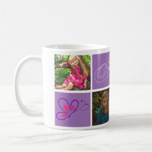 Mug Papillon Photo Collage Cadeau pour la fête des mèr