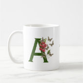 Mug Papillon Pois de Senteur Doux Monogramme Initiale  (Gauche)