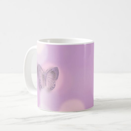 Mug Papillon pourpre toujours plus doux pour maman (Devant gauche)