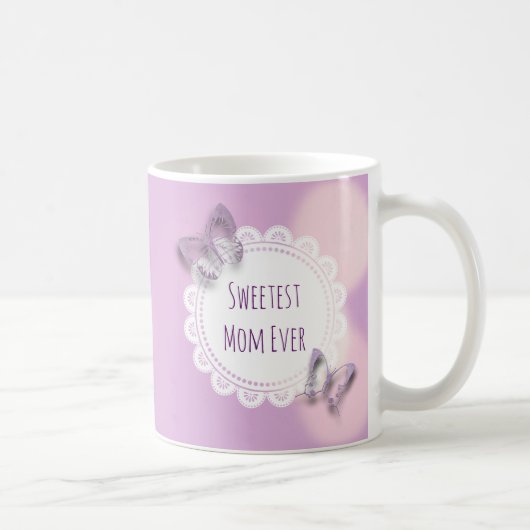 Mug Papillon pourpre toujours plus doux pour maman (Droite)