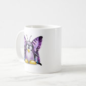 Mug Papillon pourpre Tux (Linux Tux) (Devant gauche)