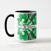 Mug papillon psychédélique Abstrait de mandala vert (Gauche)
