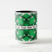 Mug papillon psychédélique Abstrait de mandala vert (Centre)