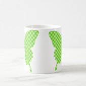 Mug Papillon, rétros points, nuances de vert de chaux (Centre)