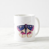 Mug Papillon rose à la crème violette (Devant droit)