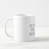 Mug Papillon rose à la crème violette (Gauche)