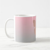 Mug Papillon rose à la mode moderne élégant d'or (Gauche)