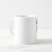 Mug Papillon rose Arts martiaux Ceinture noire Fille (Devant gauche)