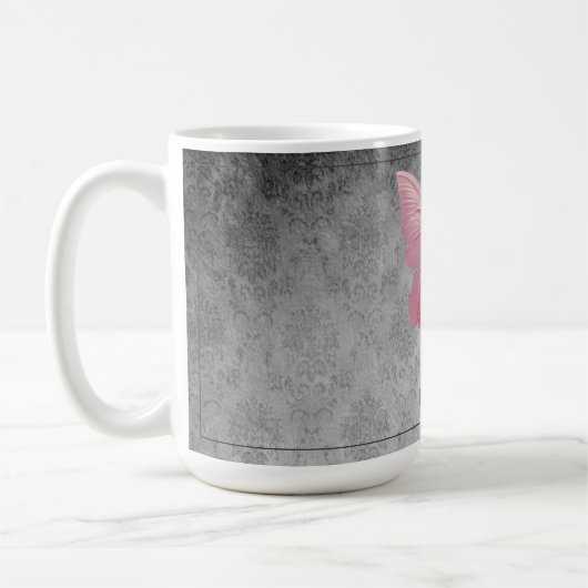 Mug Papillon rose bijoux (Gauche)