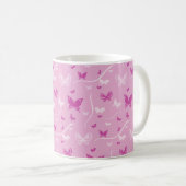 Mug Papillon rose Coeur d'amour (Devant droit)