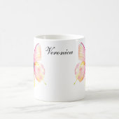 Mug Papillon rose délicat dans les couleurs pastel arc (Centre)