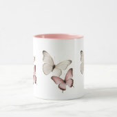 Mug Papillon Rose Élégant (Centre)