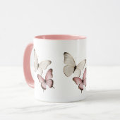 Mug Papillon Rose Élégant (Devant gauche)