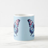 Mug papillon rose et bleu (Centre)