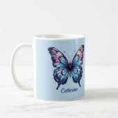 Mug papillon rose et bleu (Gauche)