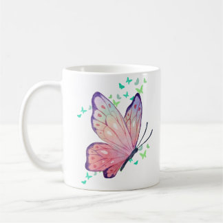 Mug Papillon rose et violet