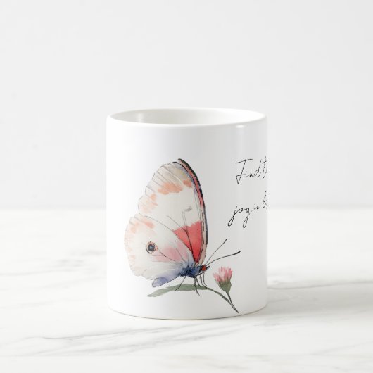 Mug Papillon rose joie (Centre)