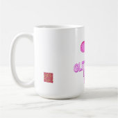 Mug Papillon rose pailleté s'en fiche (Gauche)