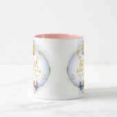 Mug Papillon & Rose Rose Monogramme I Initiale Or (Centre)