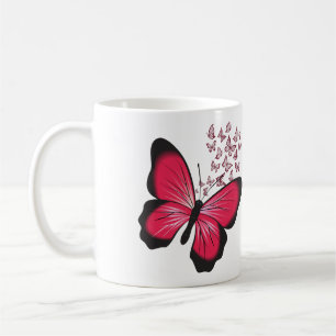 Mug papillon rouge