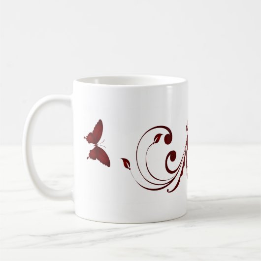 Mug Papillon rouge (Gauche)