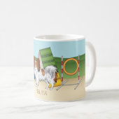 Mug Papillon Rouge Et Blanc Avec Équipement D'Agilité (Devant droit)