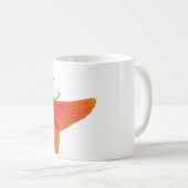 Mug Papillon rouge orange avec votre nom (Devant droit)