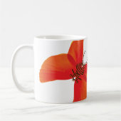 Mug Papillon rouge orange avec votre nom (Gauche)