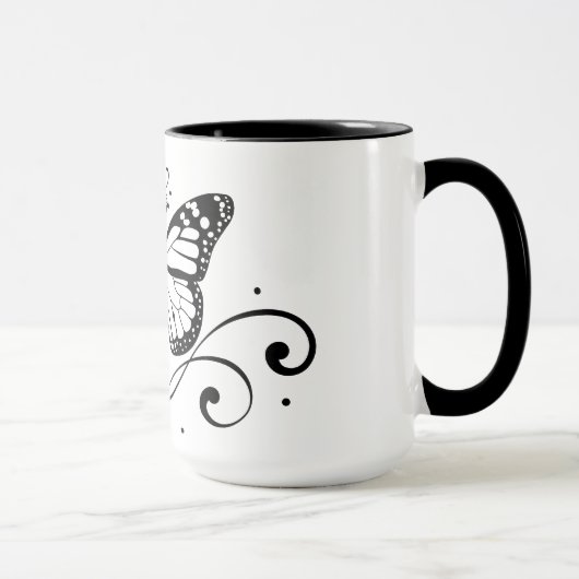 Mug Papillon royal élégant (Droite)