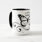 Mug Papillon royal élégant (Devant gauche)