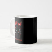 Mug Papillon Ruban Faith Hope Love Sickle Cell Aware (Devant gauche)