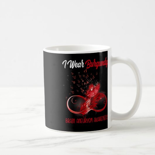 Mug Papillon Ruban Plume Cerveau Aneurie Sensibilisati (Droite)
