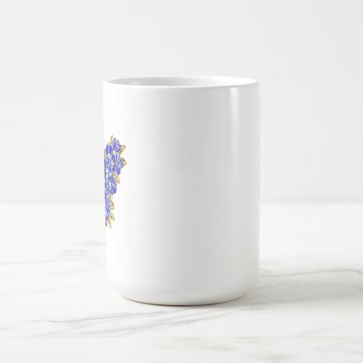 Mug Papillon saphir à fleurs (Centre)