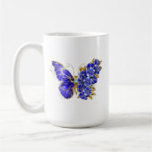 Mug Papillon saphir à fleurs (Gauche)