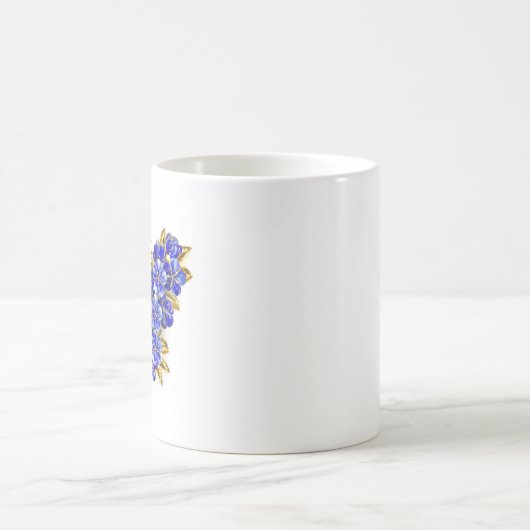 Mug Papillon saphir à fleurs (Centre)