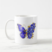 Mug Papillon saphir à fleurs (Gauche)