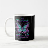 Mug Papillon sarcelle et violet de sensibilisation à l (Gauche)