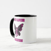 Mug Papillon/Sensibilisation...Cancer du sein (Devant gauche)