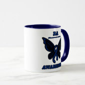 Mug Papillon/Sensibilisation...Mug d'arthrite rhumatoï (Devant droit)