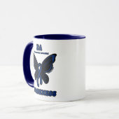 Mug Papillon/Sensibilisation...Mug d'arthrite rhumatoï (Devant gauche)